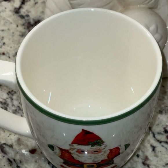 Set of 2 Traditions Holiday Celebrations by Christopher Radko Santa Cup/Mug - Picture 6 of 7
